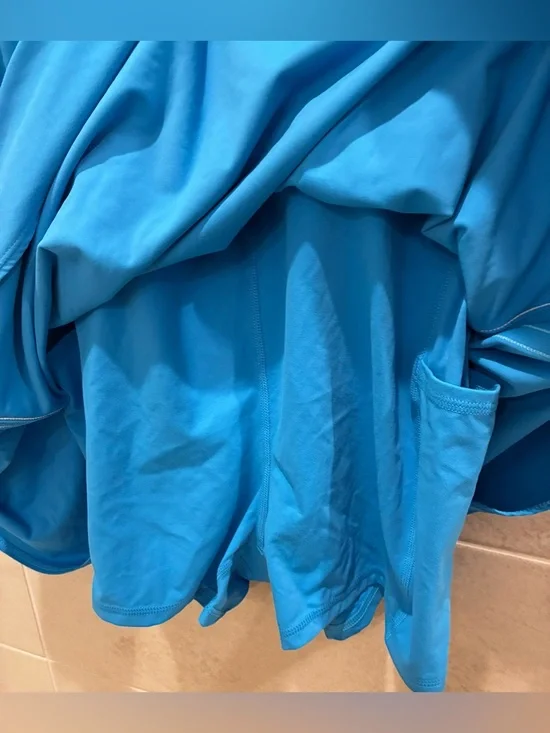 NWT JoyLab Blue Active Dress Sleeveless Built-In Shorts side Stripes Size XXL - Picture 4 of 7